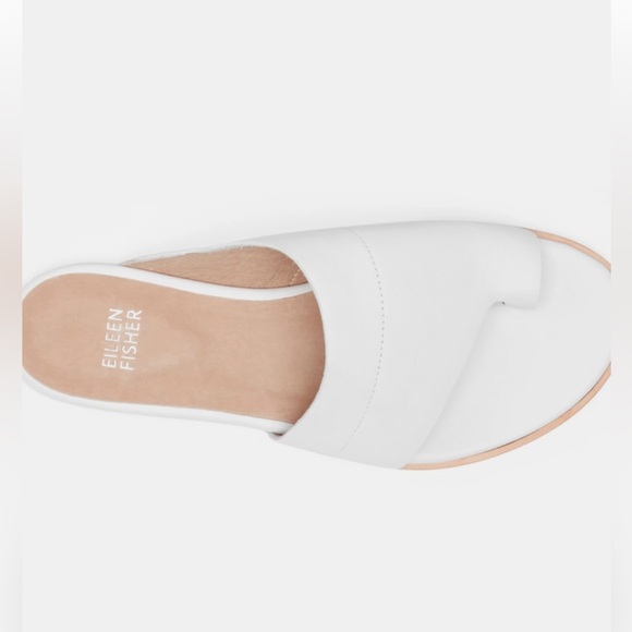 Eileen Fisher - Ty Washed Leather Slide - White - US 7.5 - Picture 5 of 6